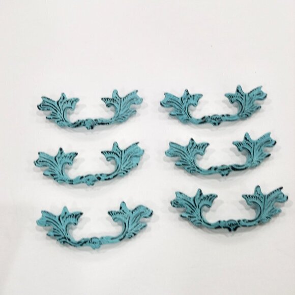 New set of 6 blue pull / knob , many avaialble - Picture 1 of 3